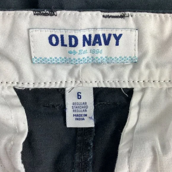 Old Navy 6 Shorts Black 32" X 3" Chino Casual - Picture 3 of 3